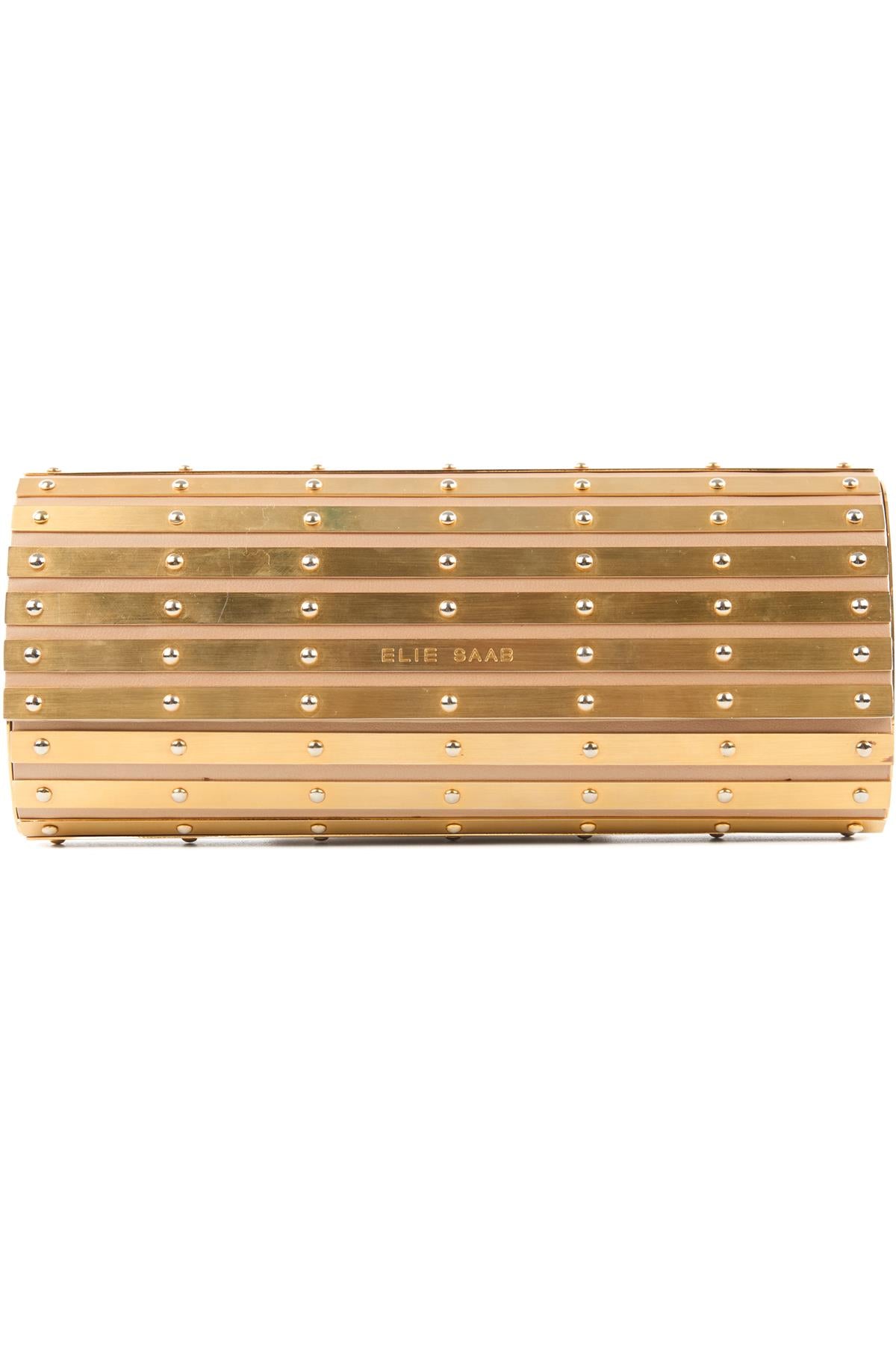 ELIE SAAB GOLD METAL CLUTCH