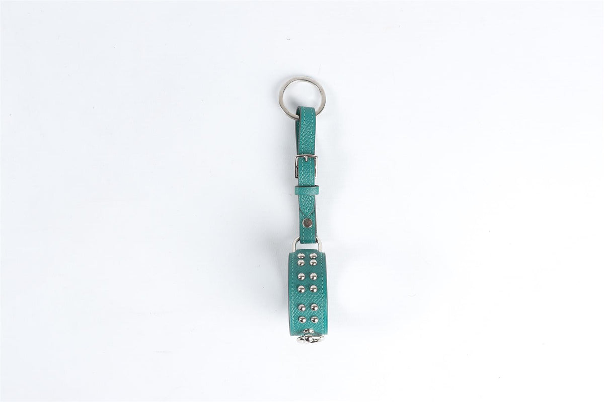 HERMÈS GREEN 2017 COLLIER DE CHIEN EPSOM LEATHER KEYCHAIN