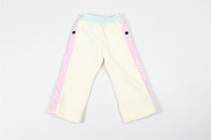 MONCLER CREAM KIDS GIRLS FLEECE TRACK PANTS 4 YEARS