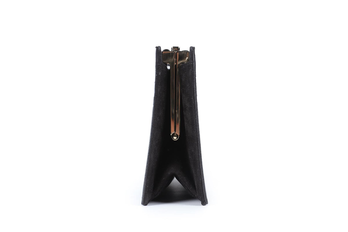 JIMMY CHOO NAVY LEATHER CLUTCH