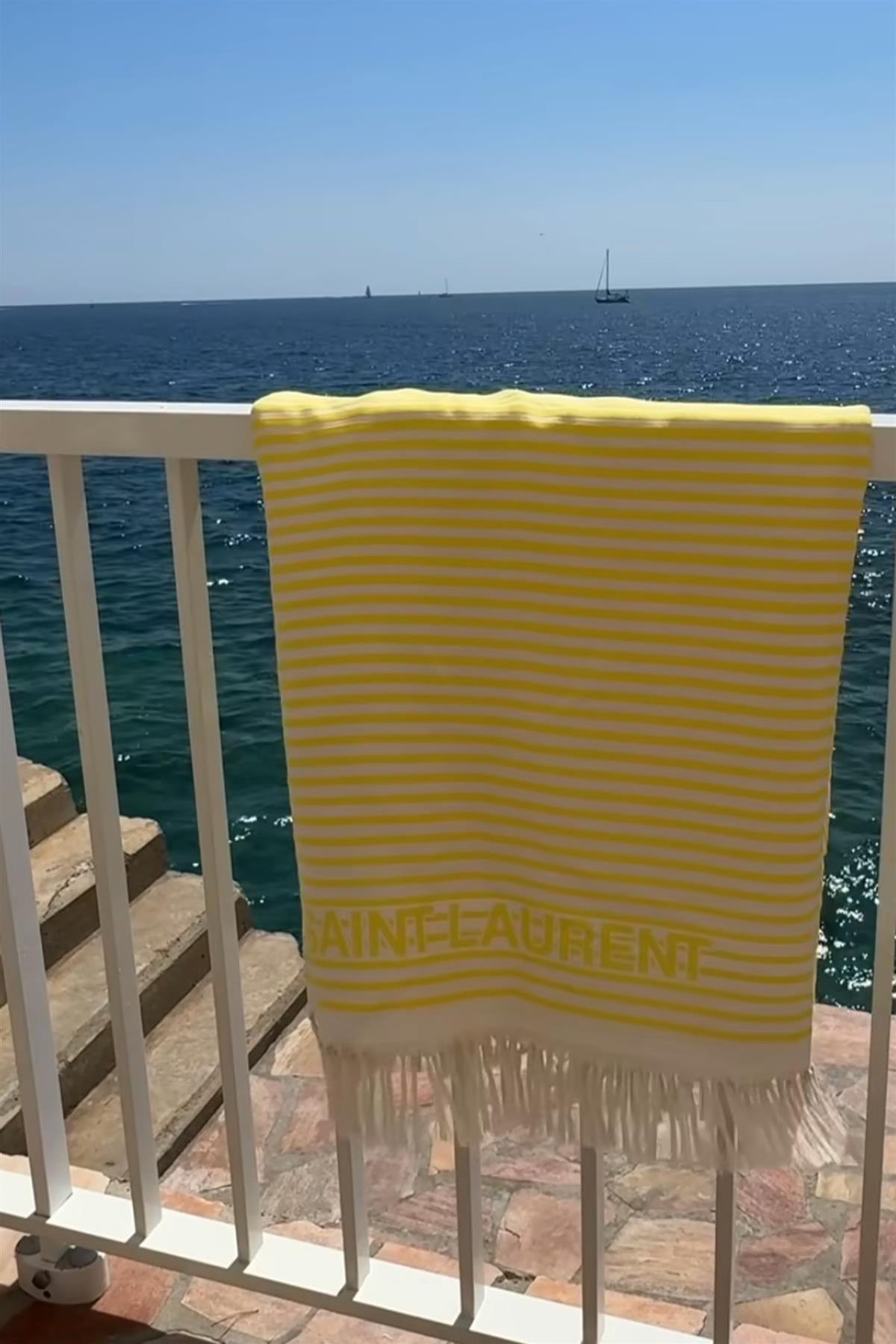SAINT LAURENT YELLOW TOWEL