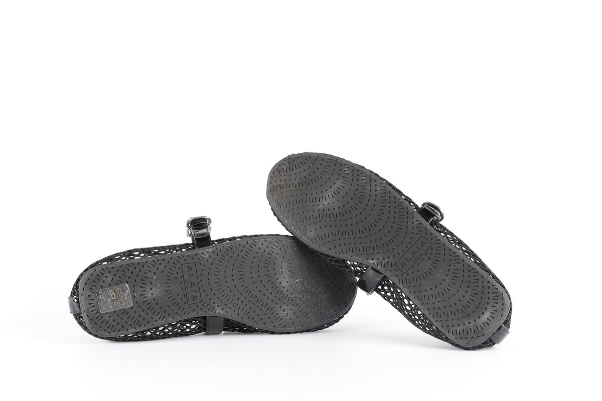 ALAÏA BLACK MESH BALLET FLATS EU 38 UK 5 US 8