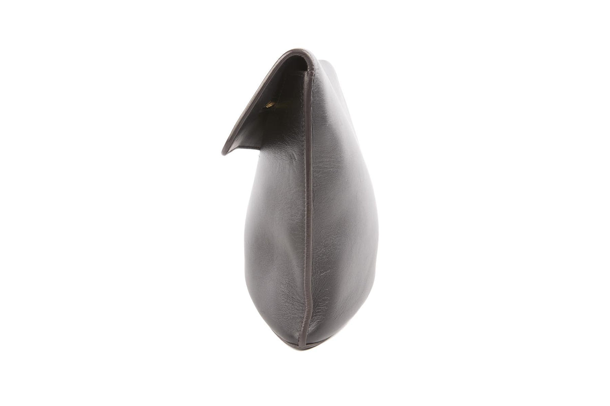 CELINE BLACK CURVE LEATHER CLUTCH