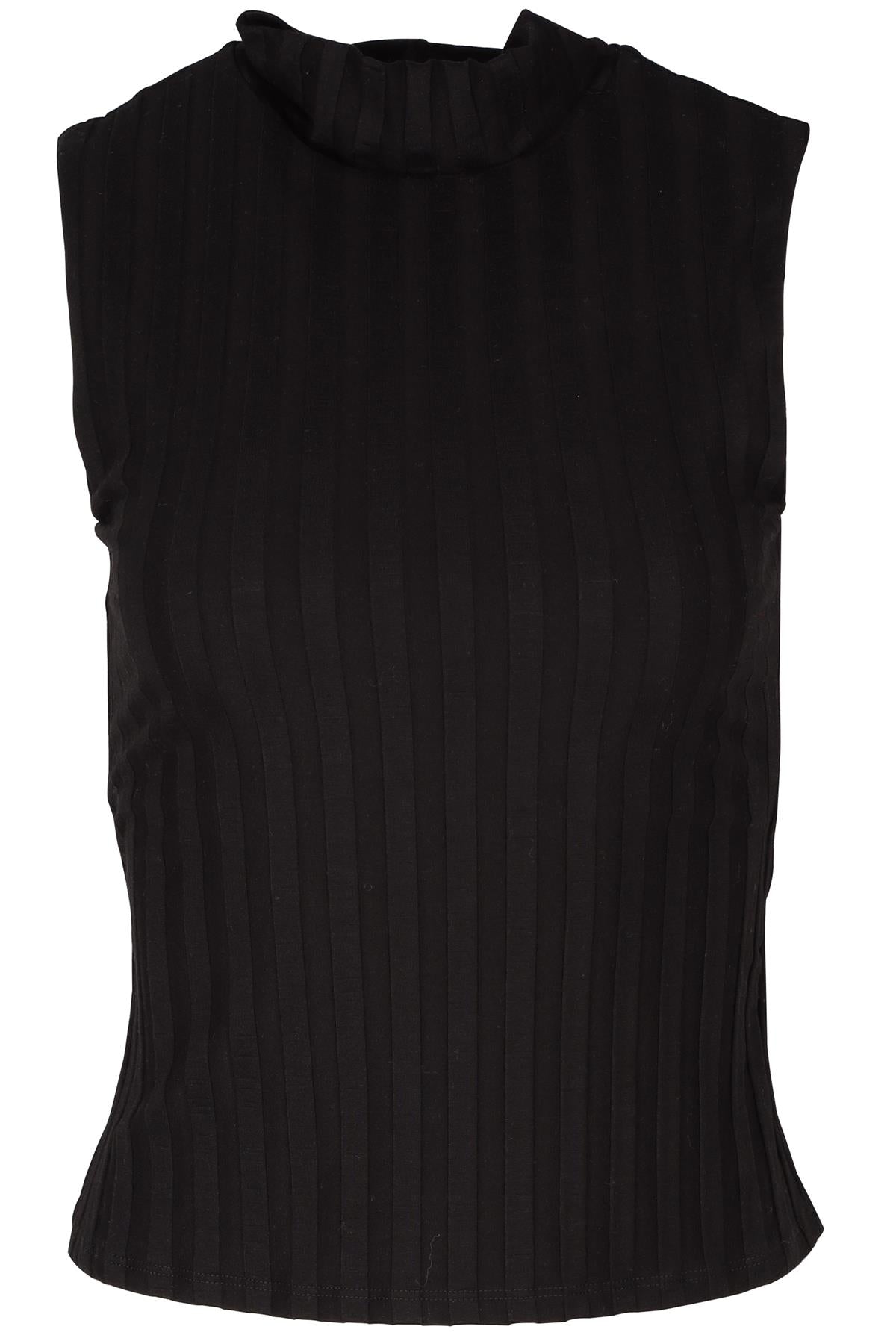 REFORMATION BLACK JERSEY TOP SMALL