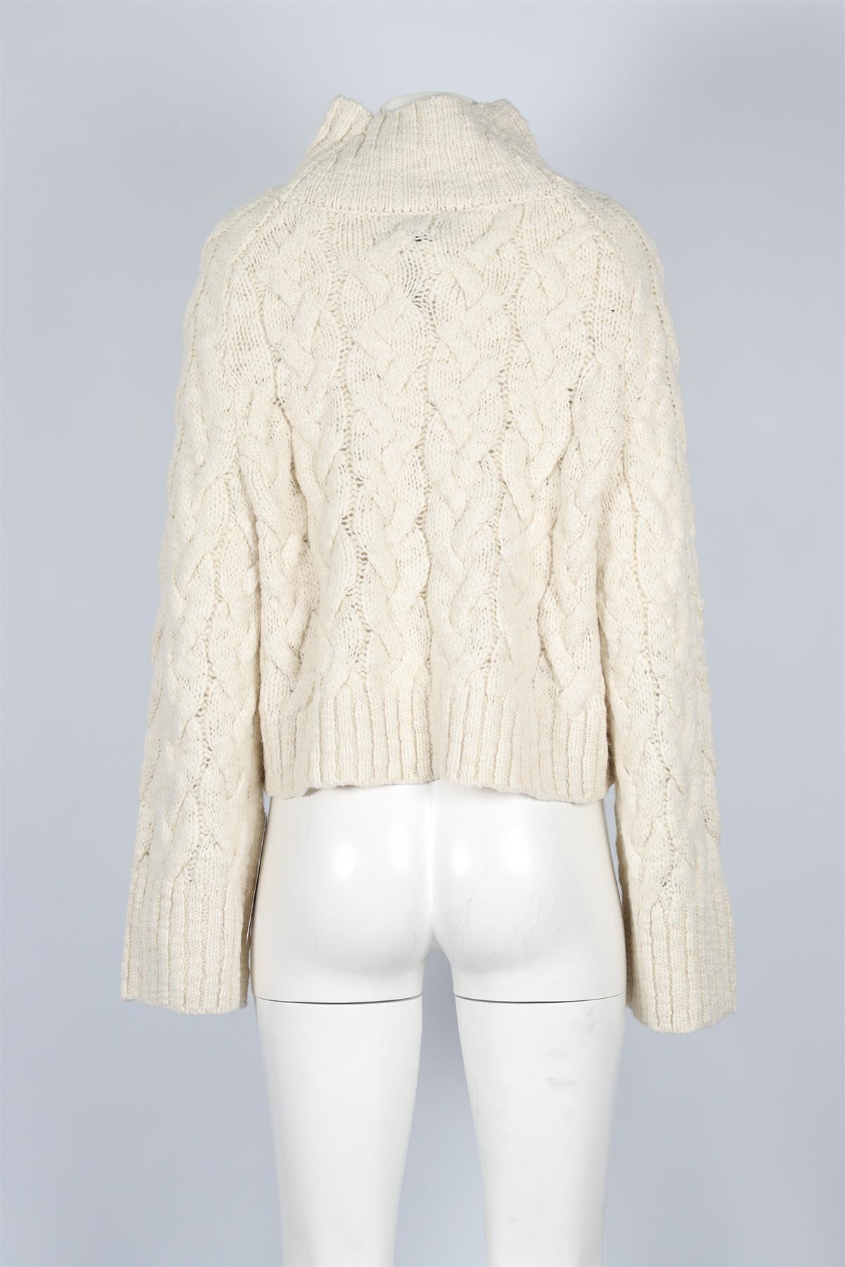 REFORMATION CREAM WOOL SWEATER LARGE
