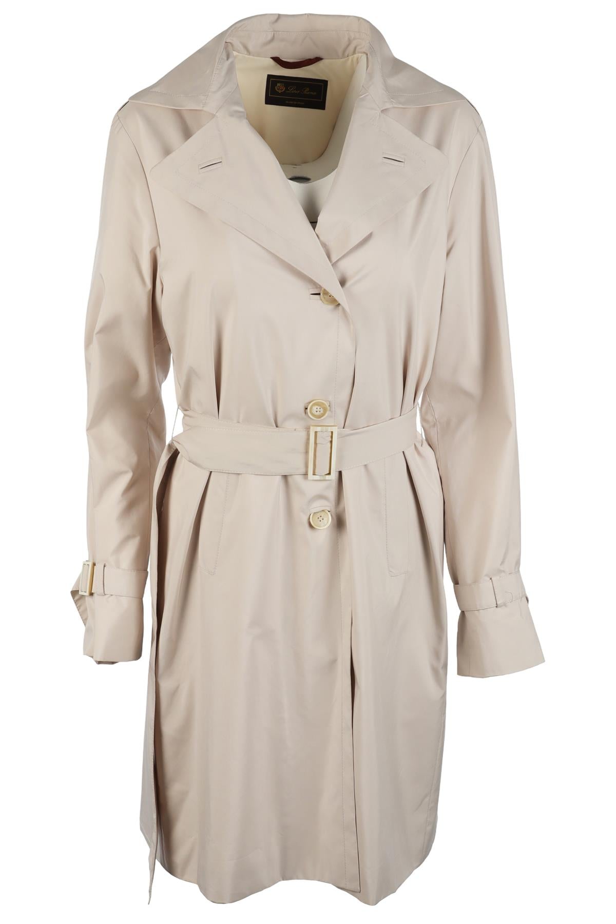 LORO PIANA BEIGE WOVEN COAT IT 42 UK 10