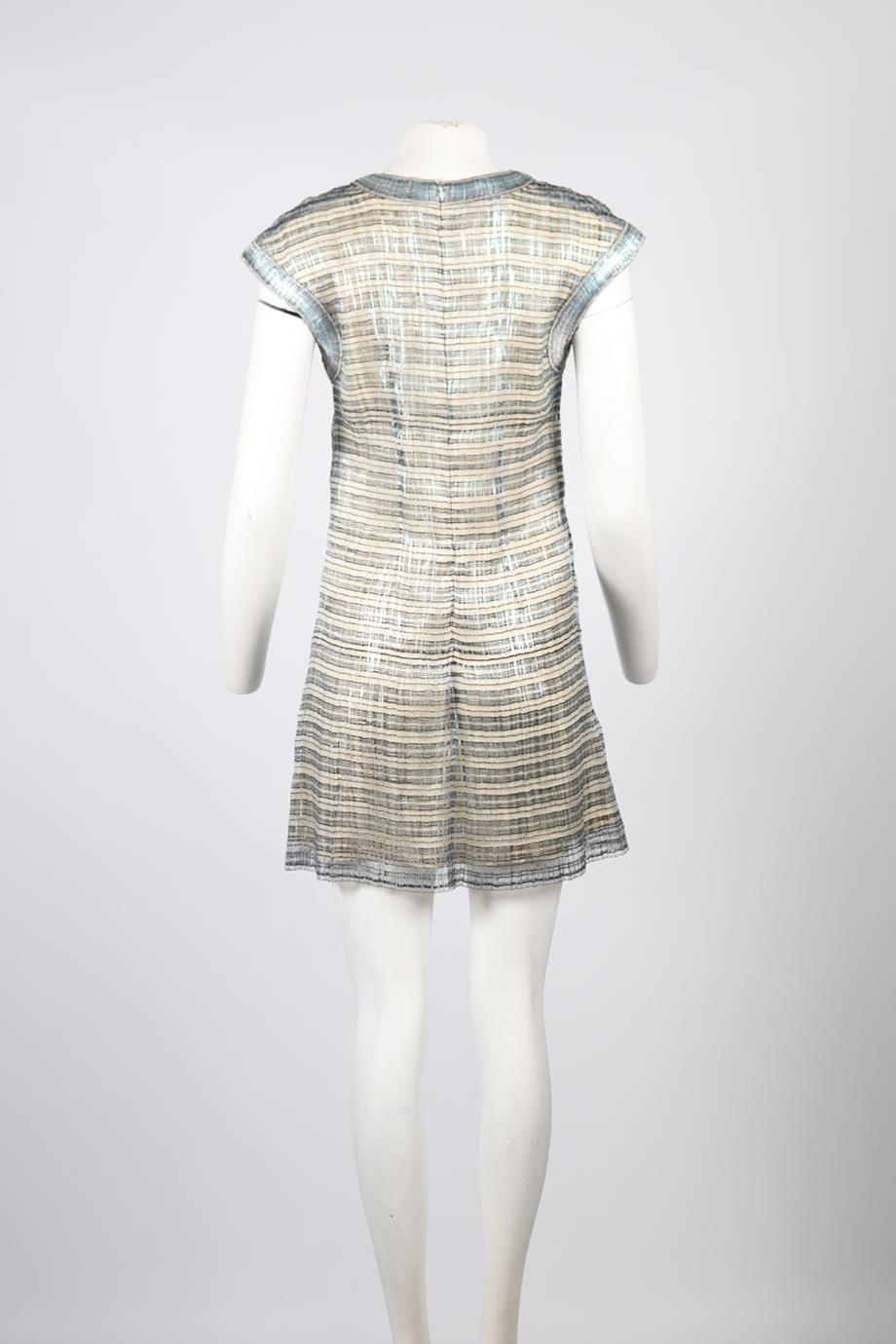 BALENCIAGA LEATHER AND KNIT MINI DRESS FR 40 UK 12