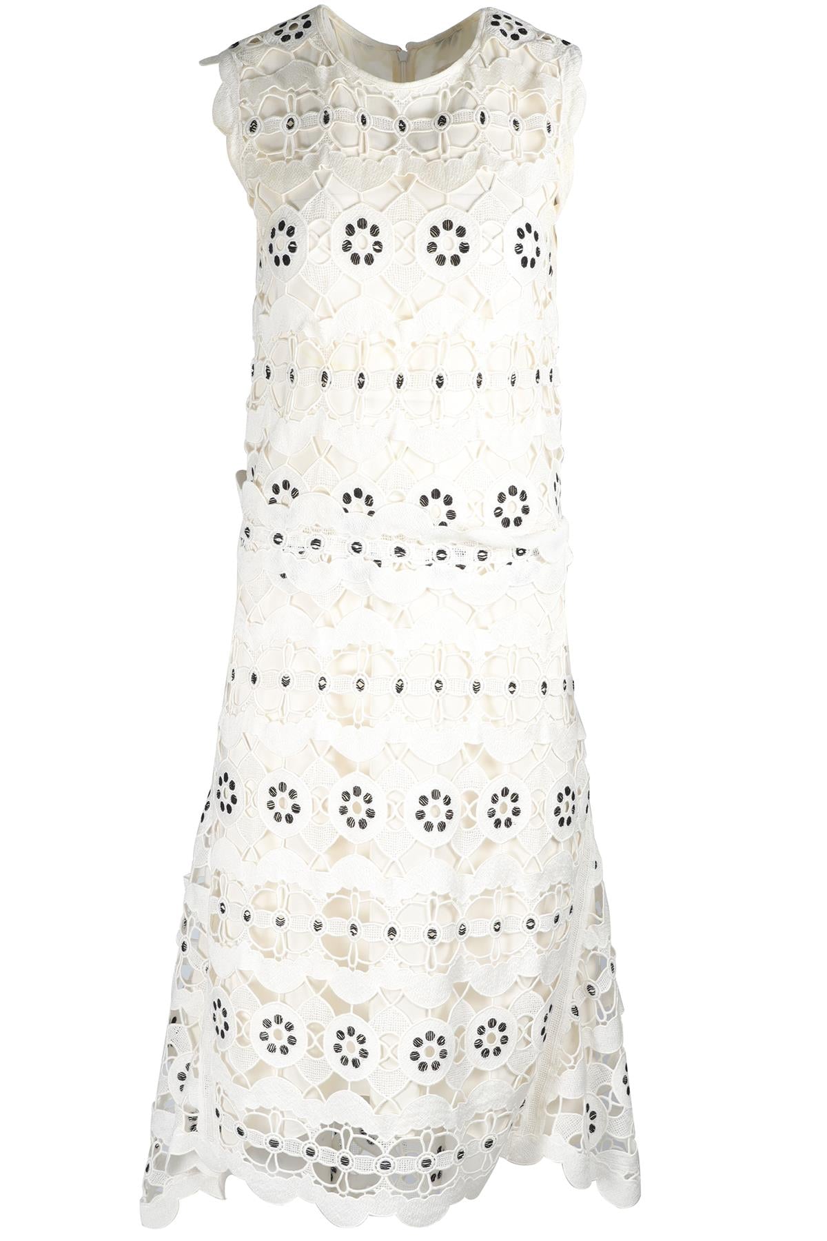 CHLOÉ CREAM CROCHET MAXI DRESS FR 36 UK 8