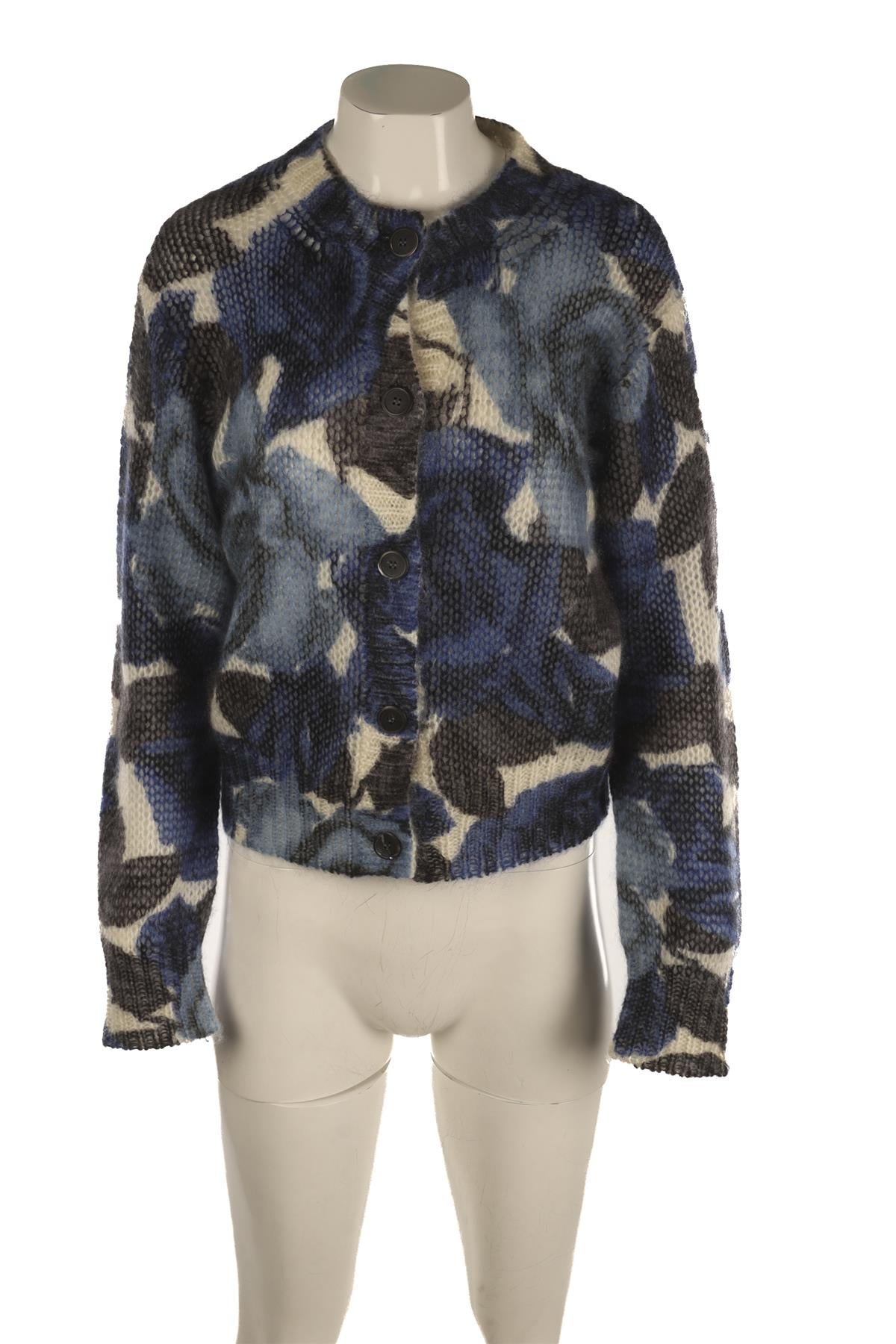 PRADA BLUE MOHAIR CARDIGAN IT 40 UK 8