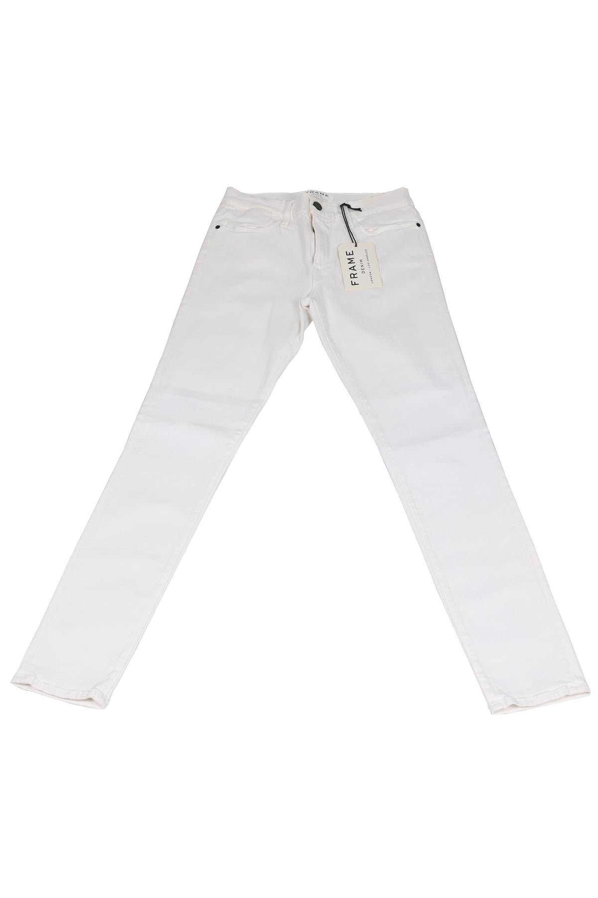 FRAME WHITE HIGH RISE SKINNY JEANS W27 UK 8-10