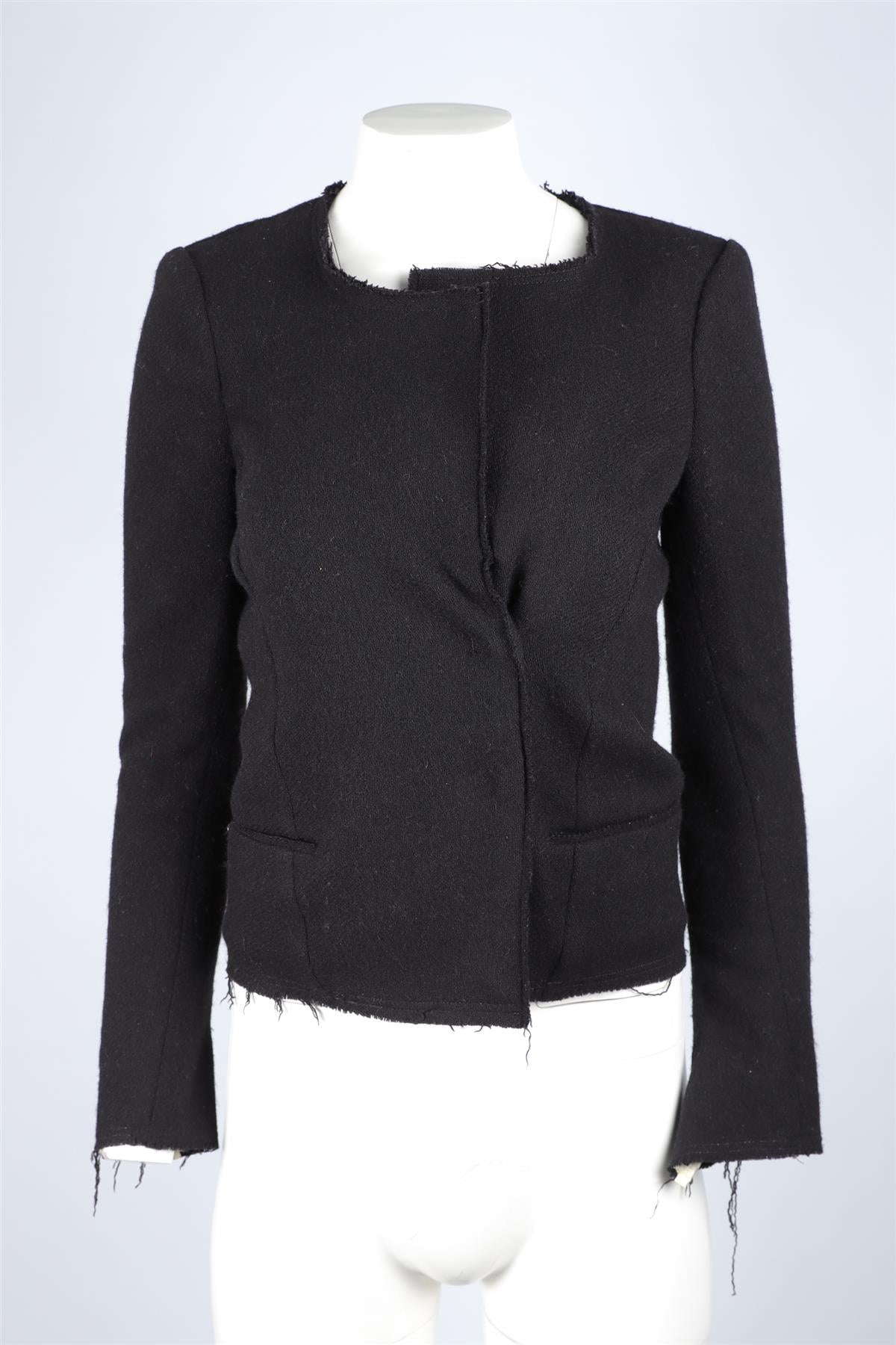 ISABEL MARANT ÉTOILE BLACK WOOL JACKET FR 36 UK 8