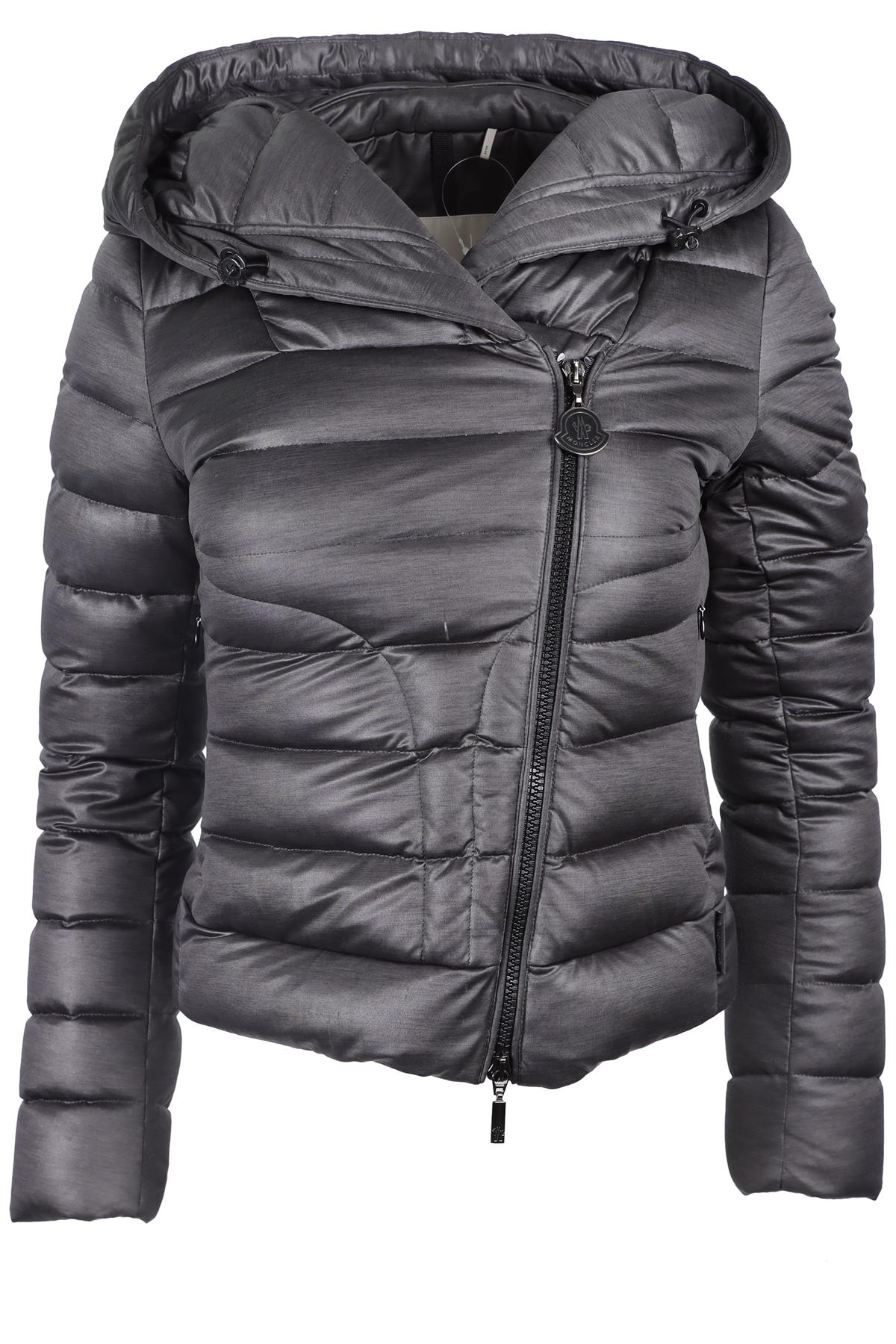 MONCLER GREY PADDED DOWN JACKET UK 6