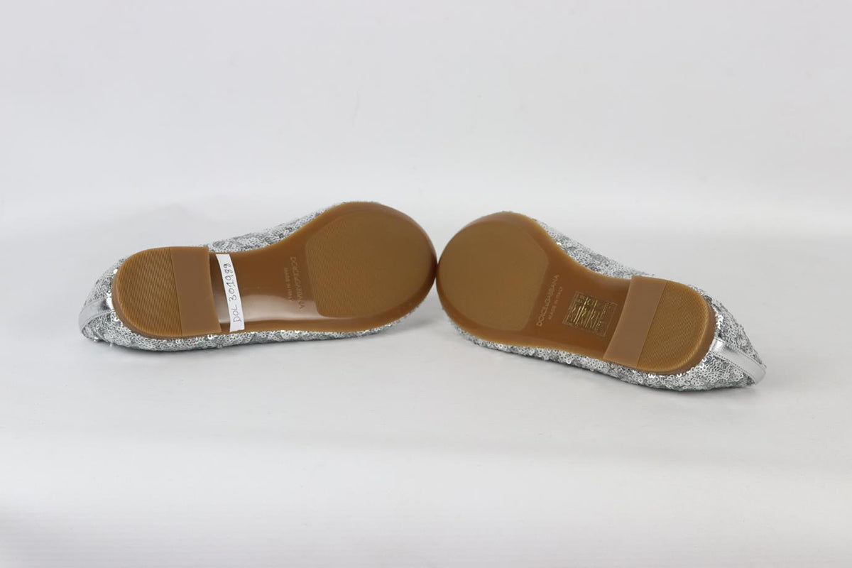 DOLCE AND GABBANA KIDS GIRLS SEQUIN SHOES EU 34 UK 2