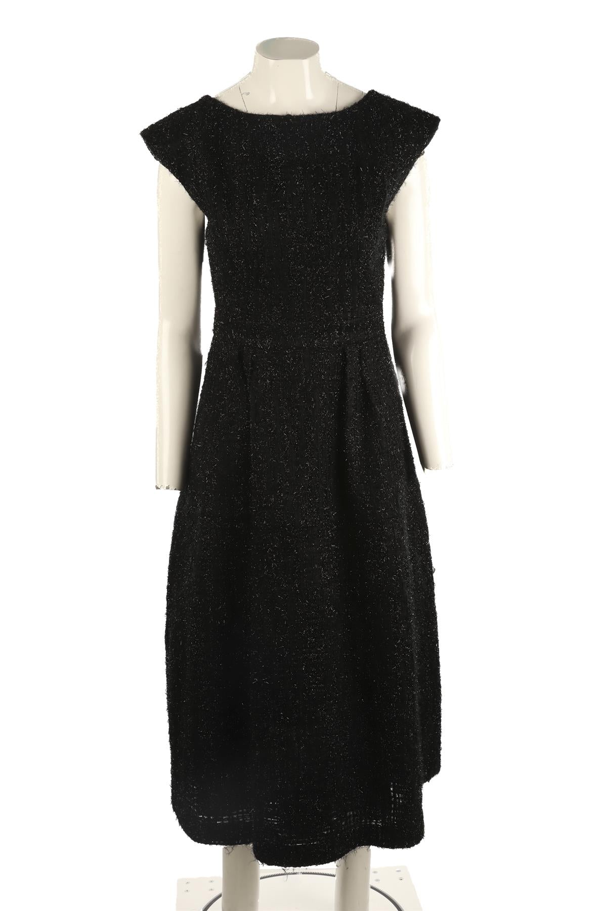 CO BLACK WOOL MAXI DRESS SMALL