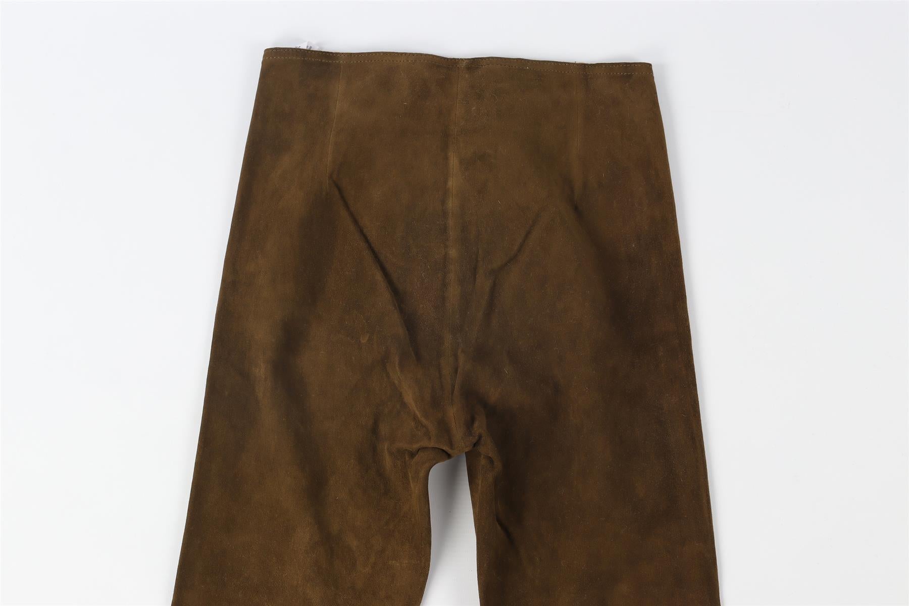 M.I.H JEANS GREEN SUEDE SKINNY PANTS W25 UK 6-8