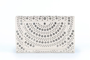 ALAÏA GREY LEATHER CLUTCH