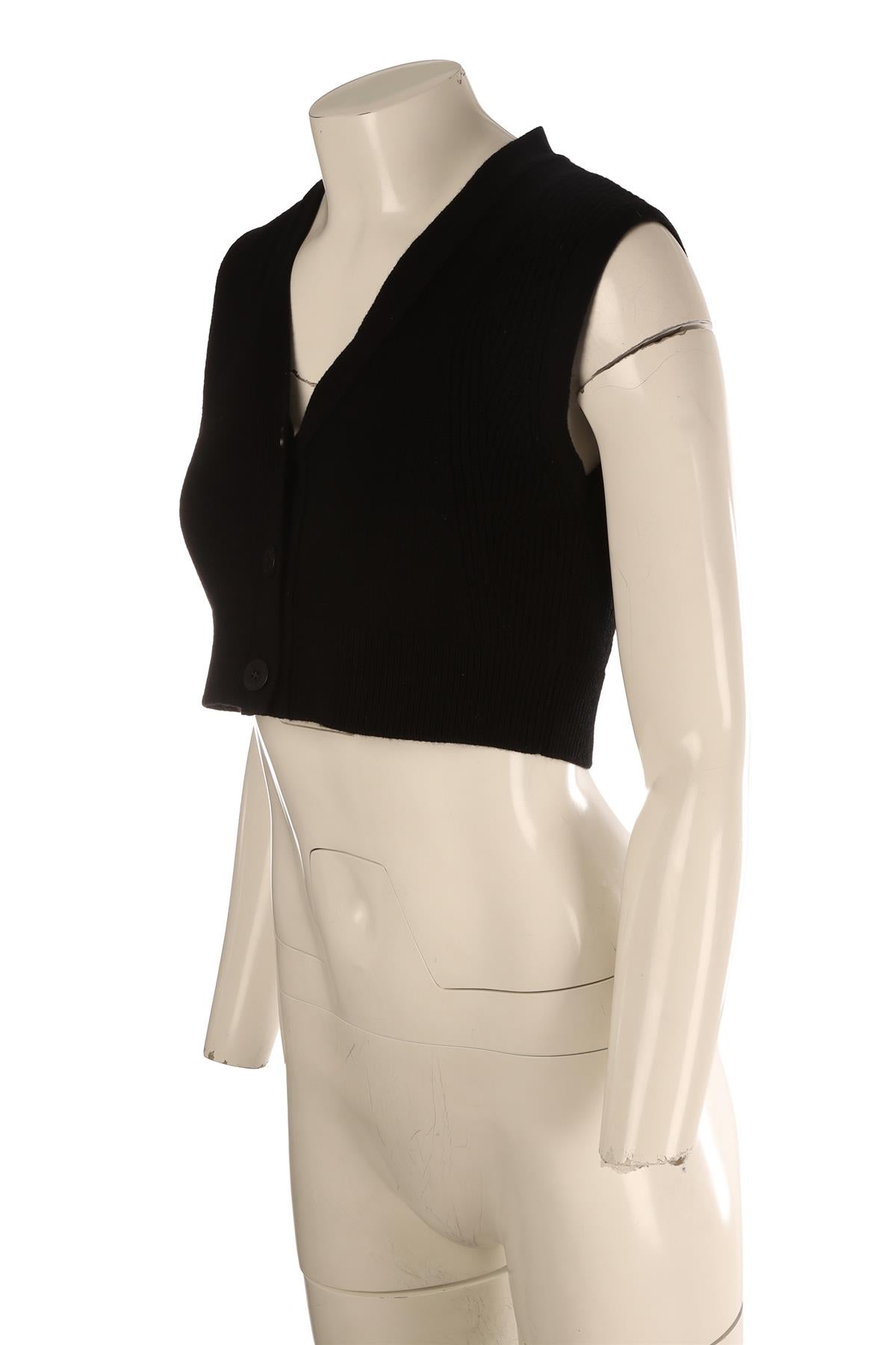 HERMÈS BLACK CASHMERE VEST FR 38 UK 10