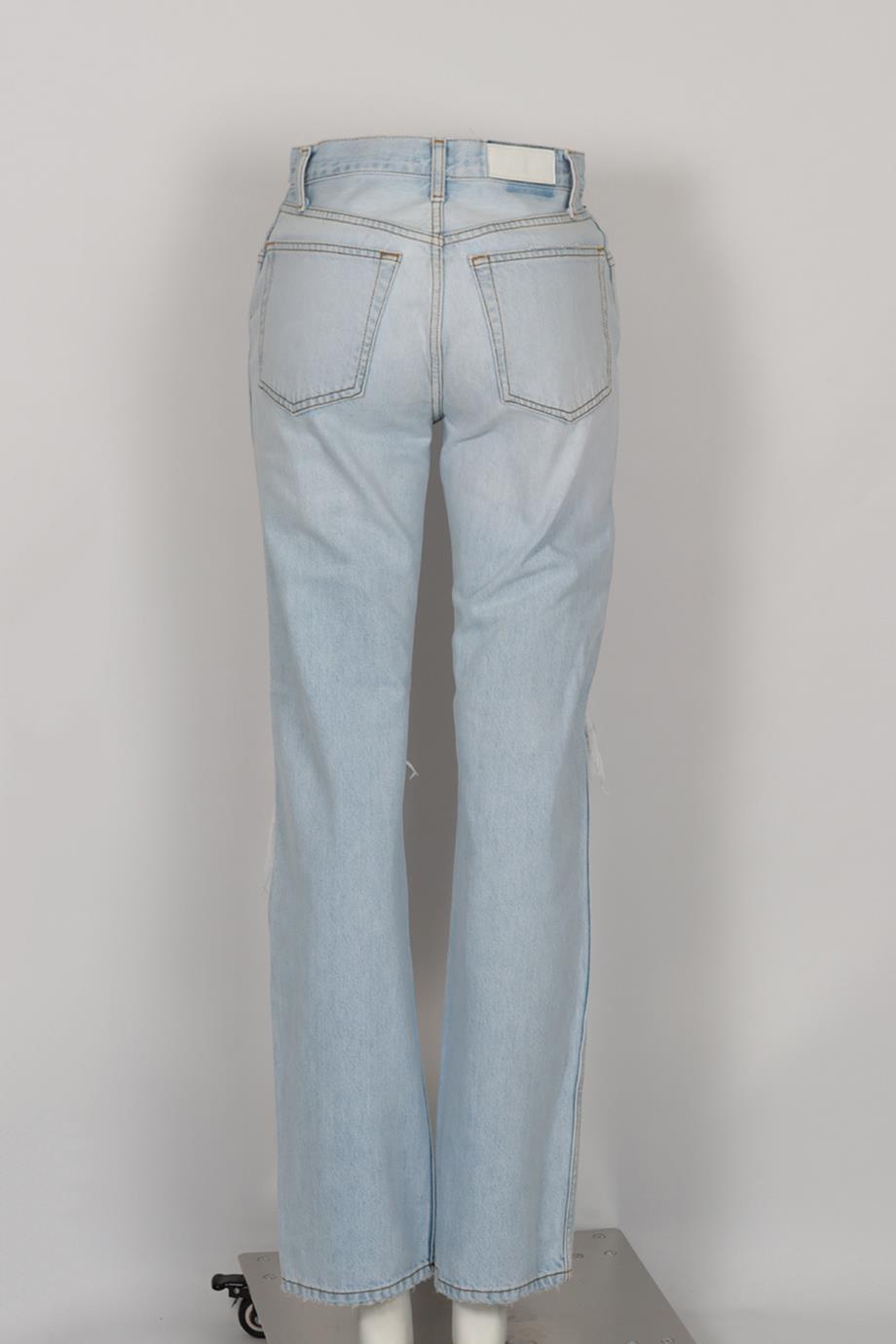 RE/DONE DISTRESSED HIGH RISE STRAIGHT LEG JEANS W25 UK 6-8