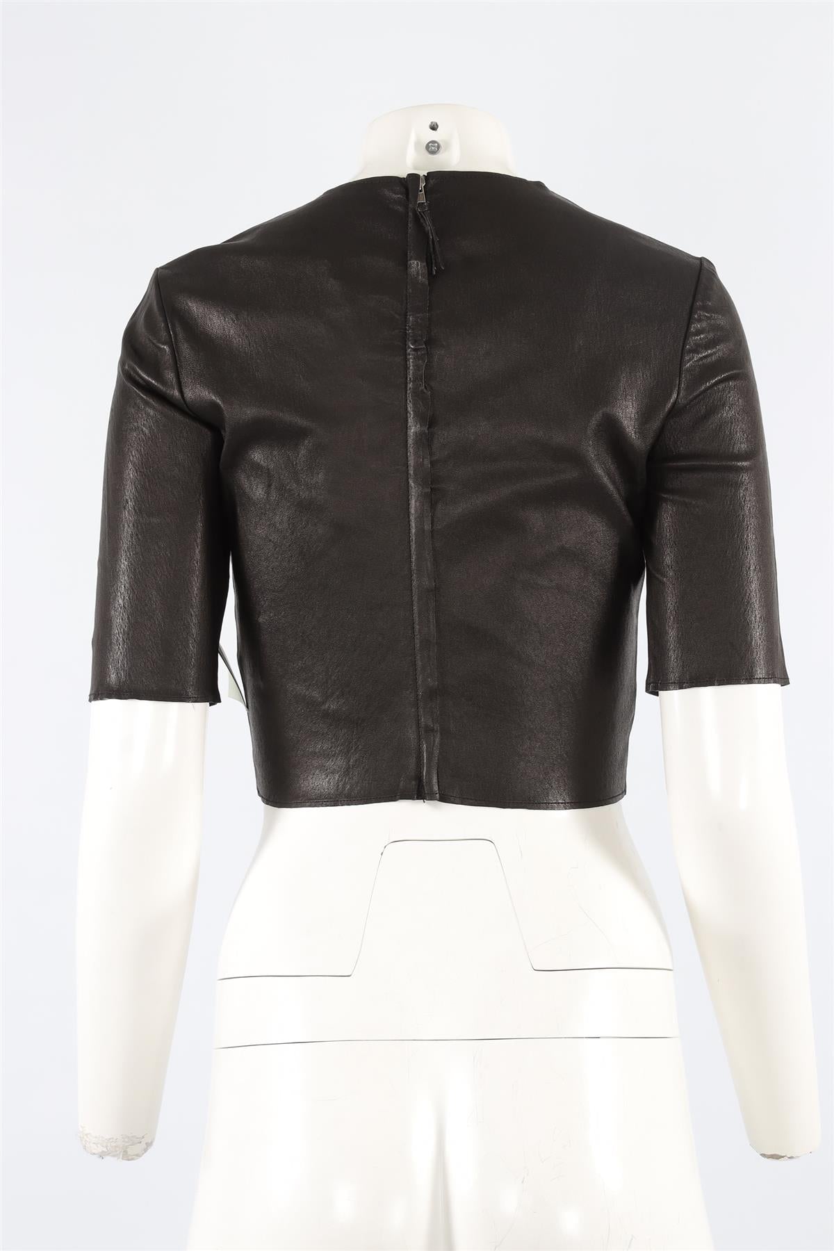 A.L.C. BLACK LEATHER TOP SMALL