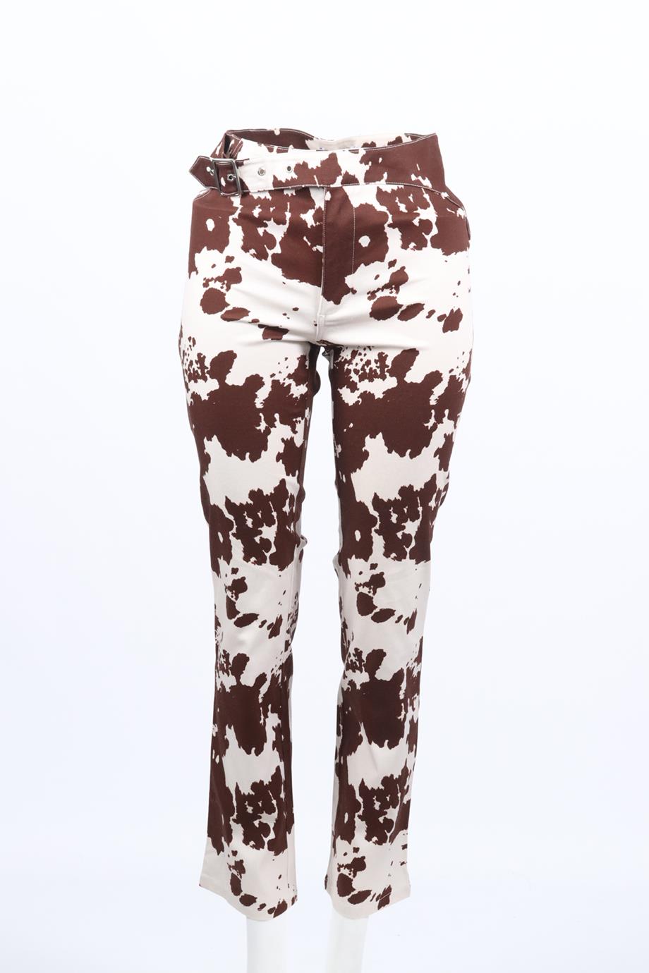 MIAOU COTTON BLEND STRAIGHT LEG PANTS SMALL