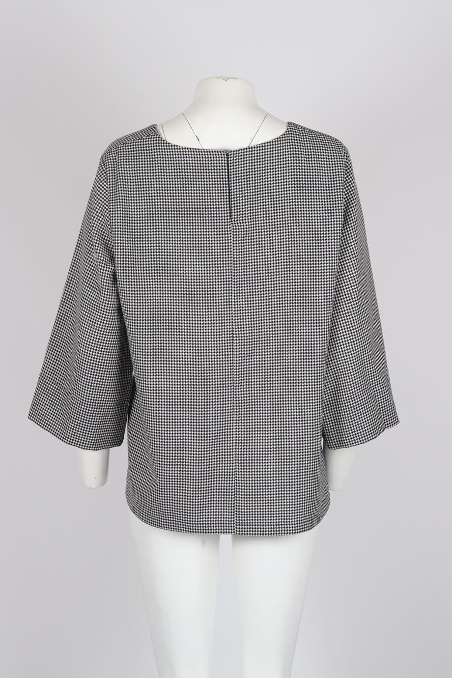 VOYAGE BY MARINA RINALDI PRINTED WOOL TOP US 14 UK 18