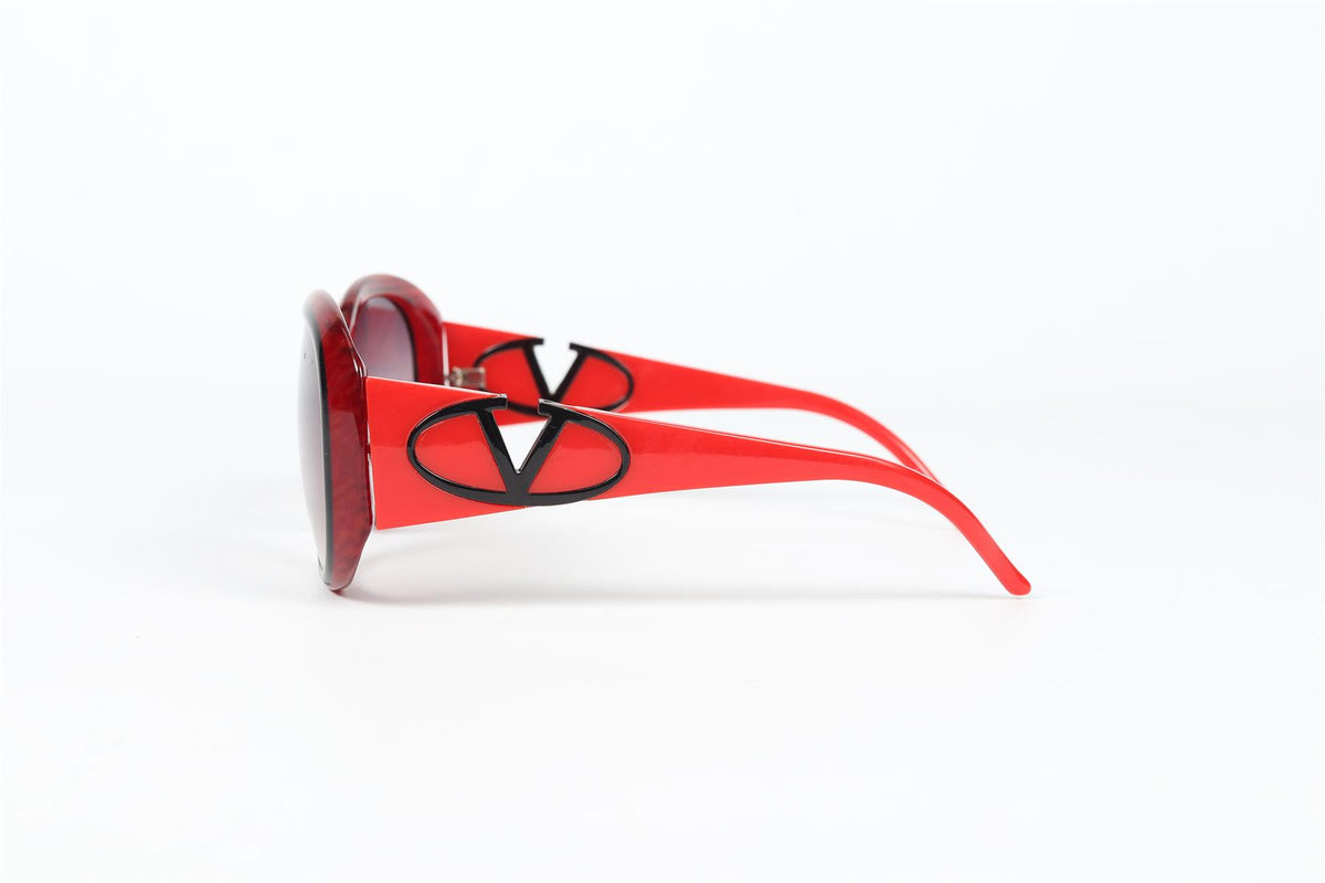 VALENTINO SQUARE FRAME ACETATE SUNGLASSES