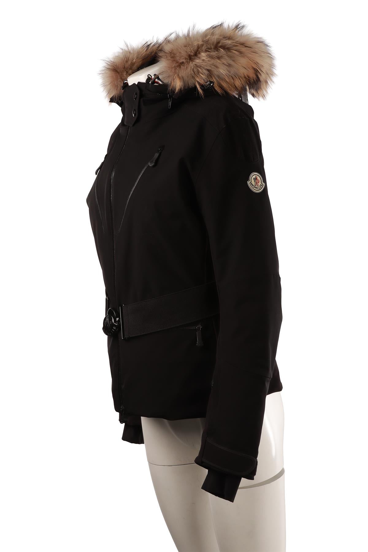 BLACK PADDED DOWN SKI JACKET