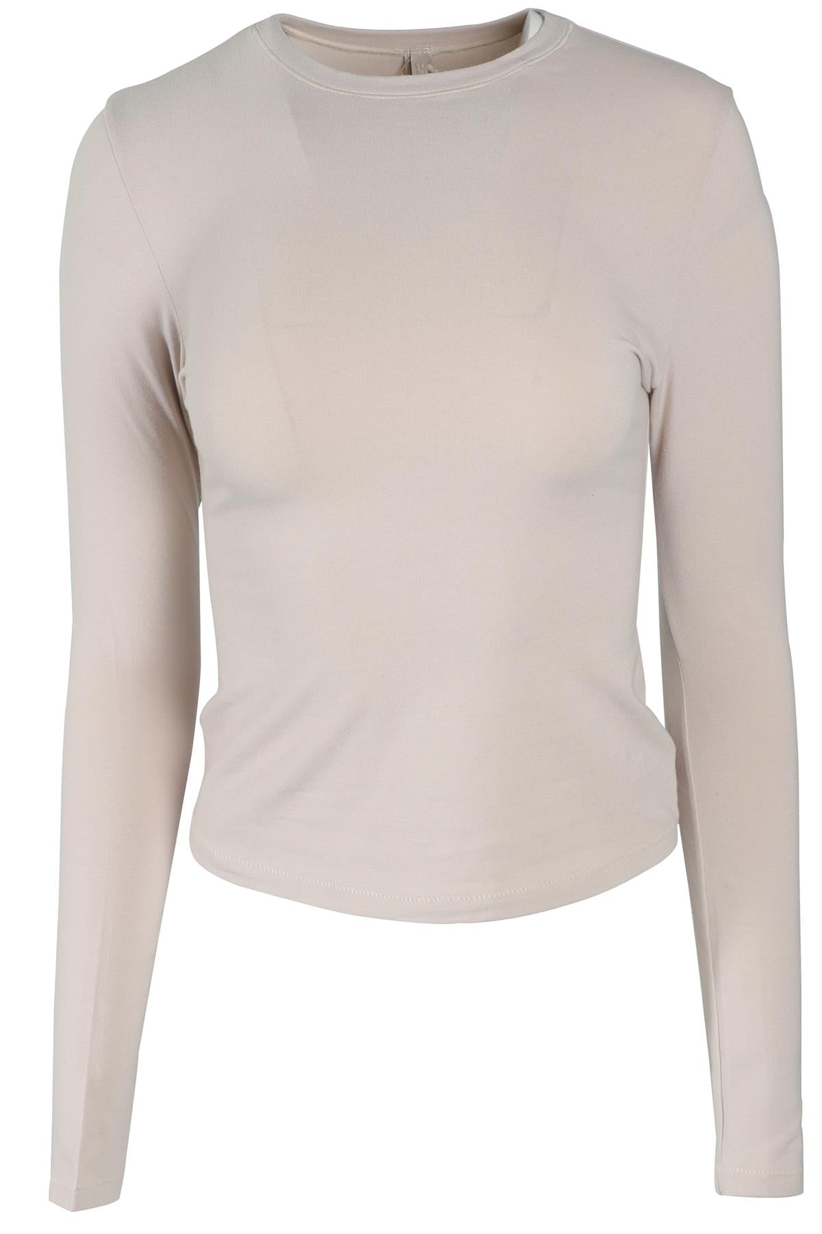 SKIMS STONE COTTON JERSEY TOP MEDIUM