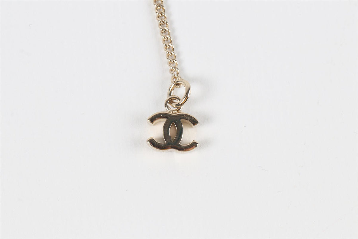 CHANEL SILVER 2021 CC SCISSORS PENDANT NECKLACE