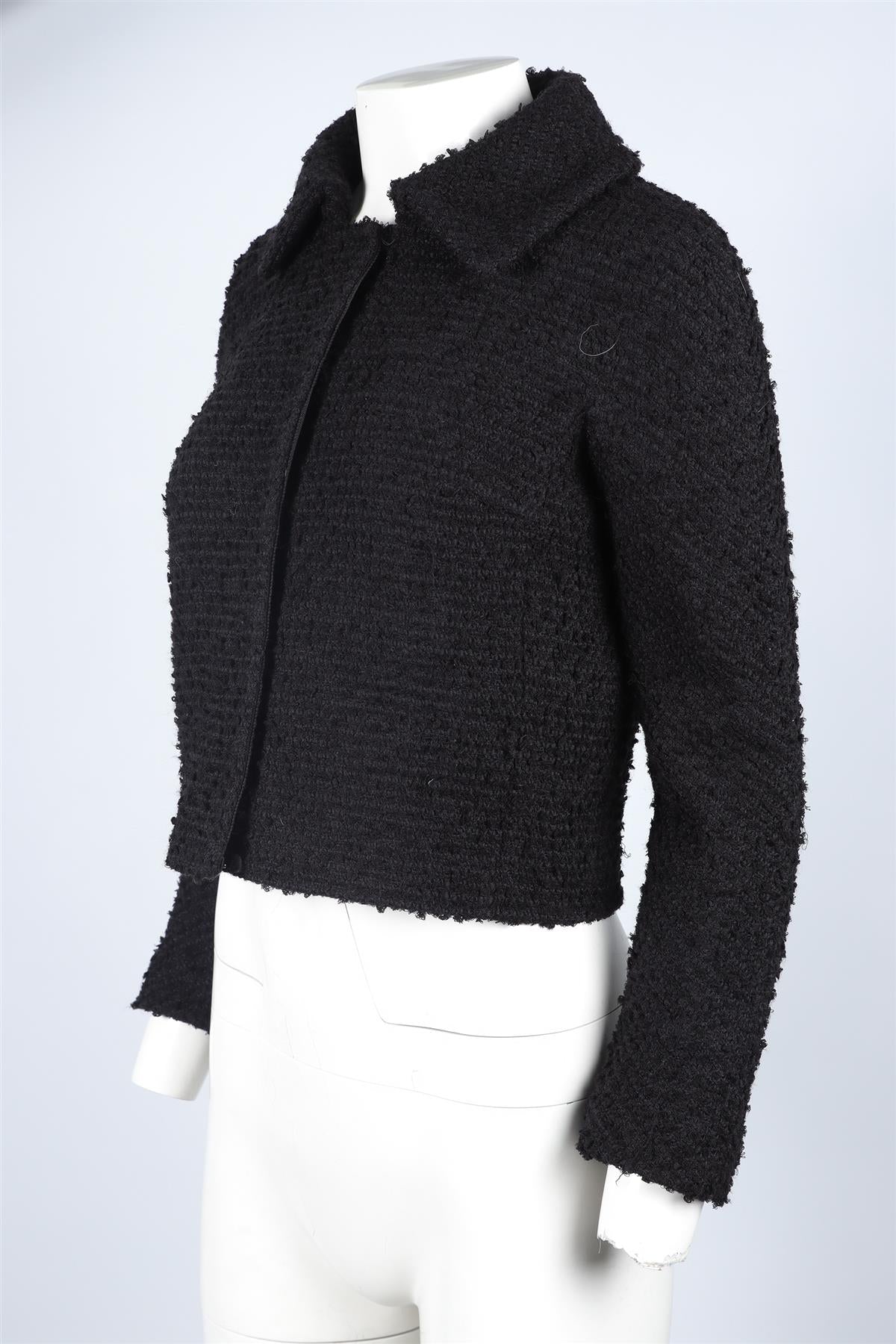 GIAMBATTISTA VALLI BLACK WOOL JACKET XSMALL