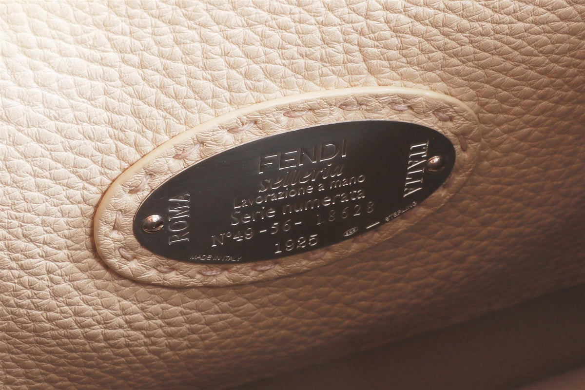 FENDI GREY PEEKABOO ISEEU MEDIUM LEATHER TOTE BAG