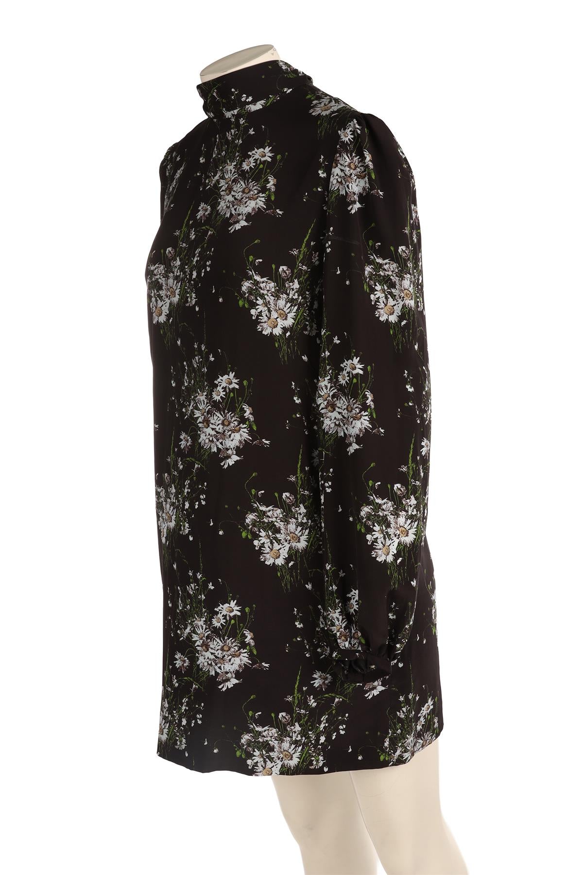 ALEXANDER MCQUEEN BLACK SILK MINI DRESS IT 46 UK 14