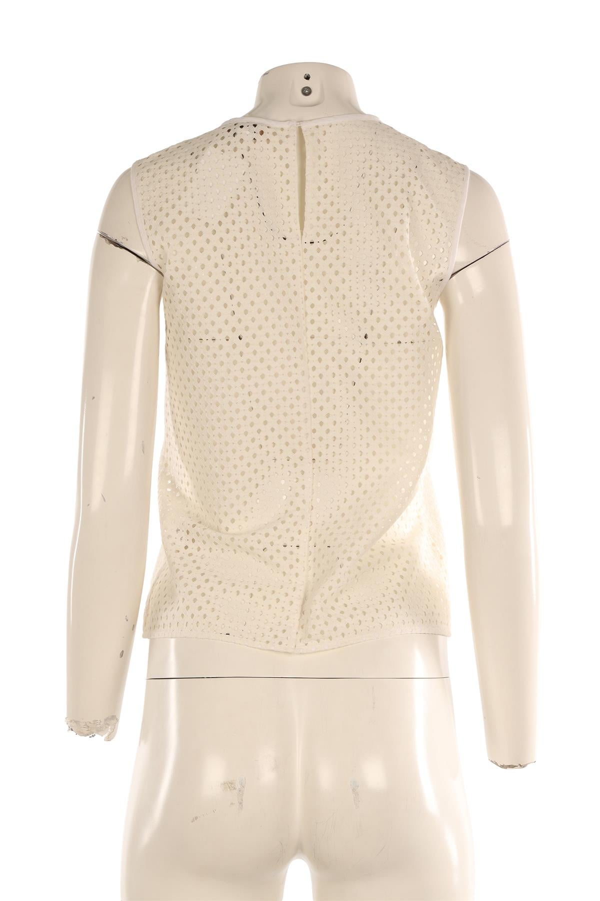 ERDEM WHITE CROCHET TOP UK 8