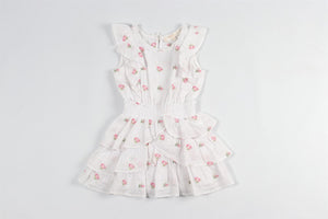 LOVESHACKFANCY WHITE KIDS GIRLS COTTON DRESS 5-6 YEARS