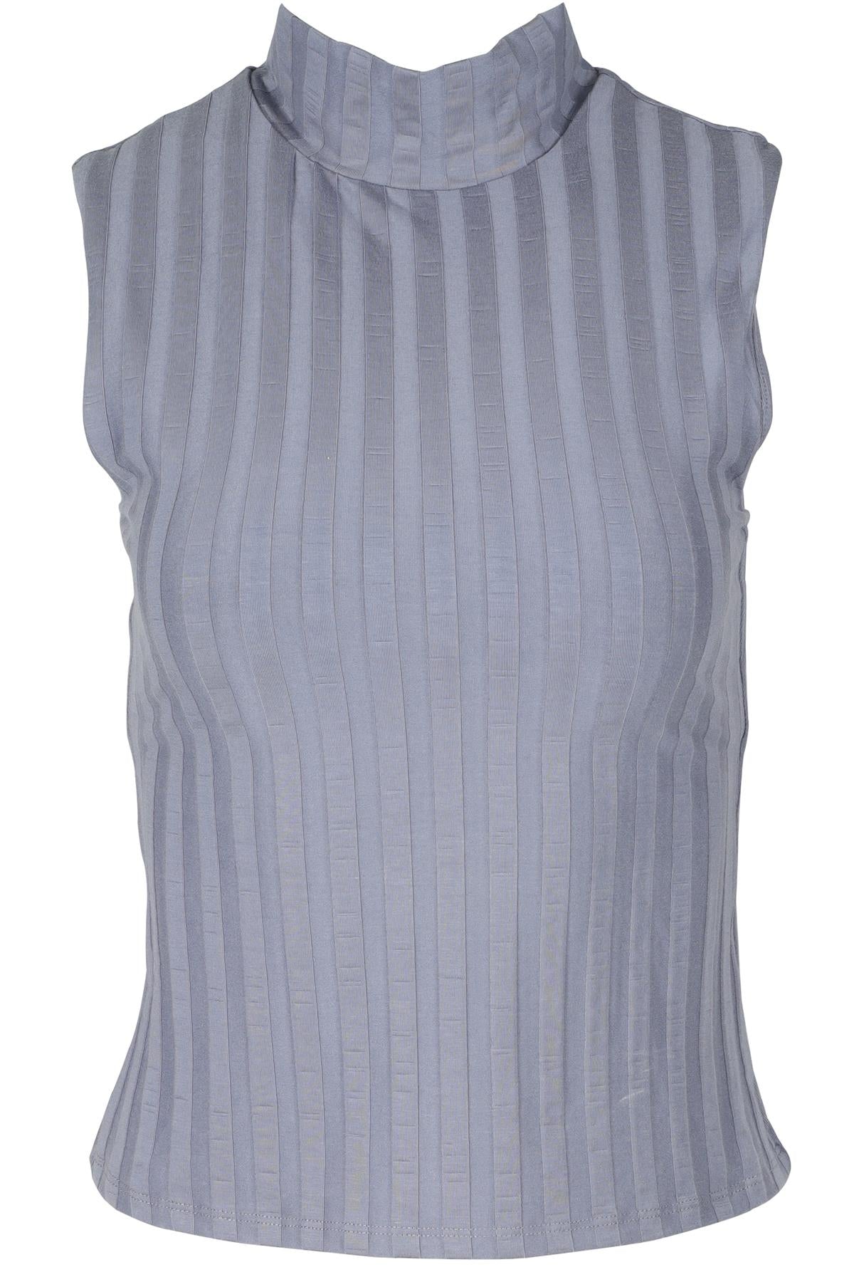REFORMATION BLUE JERSEY TOP SMALL