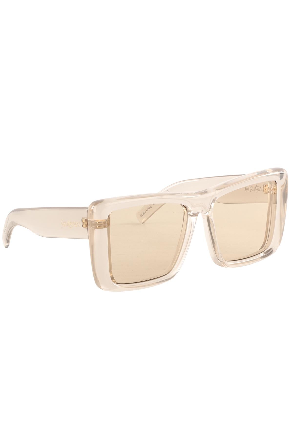 SAINT LAURENT GREY HOWL D FRAME ACETATE SUNGLASSES