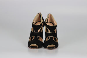 GIANVITO ROSSI CUTOUT SUEDE ANKLE BOOTS EU 39 UK 6 US 9