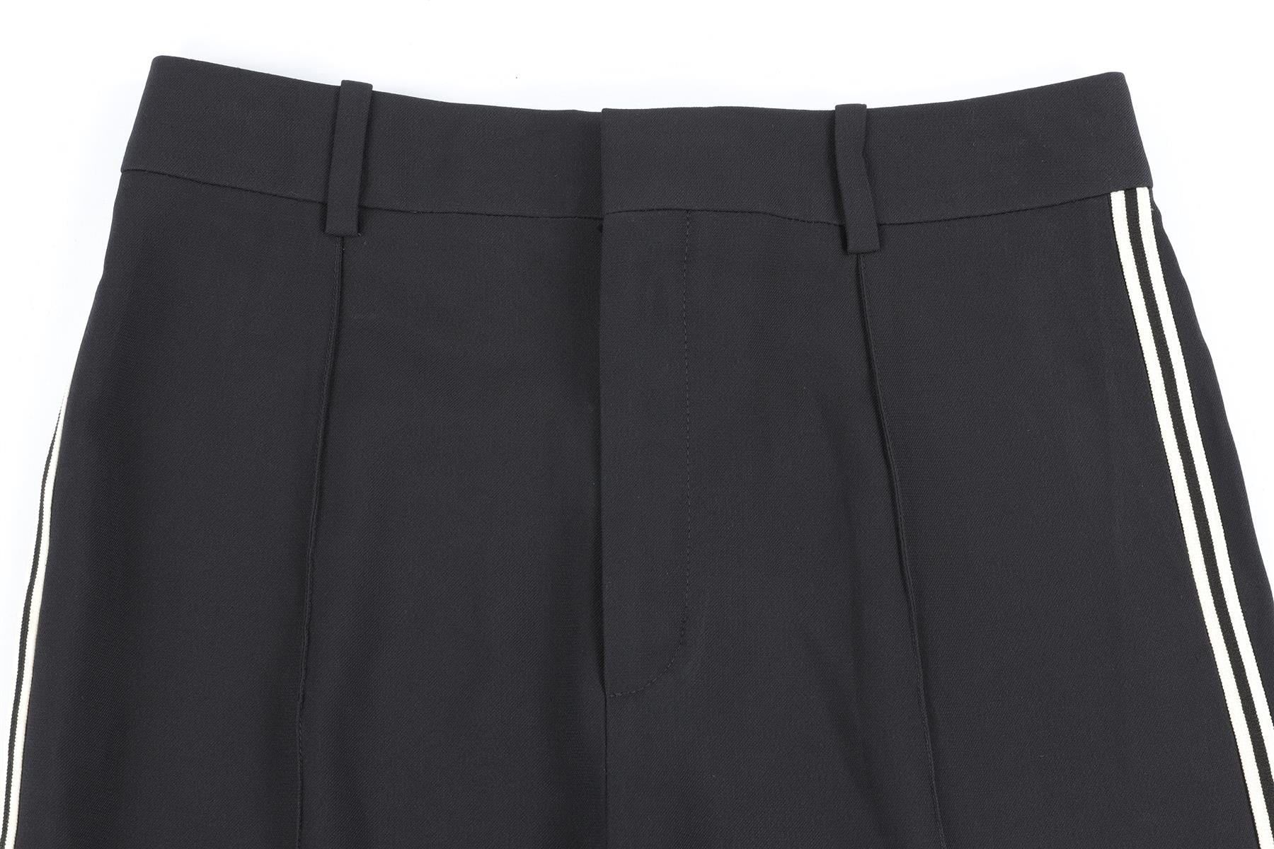 CHLOÉ BLACK CREPE STRAIGHT LEG PANTS FR 36 UK 8
