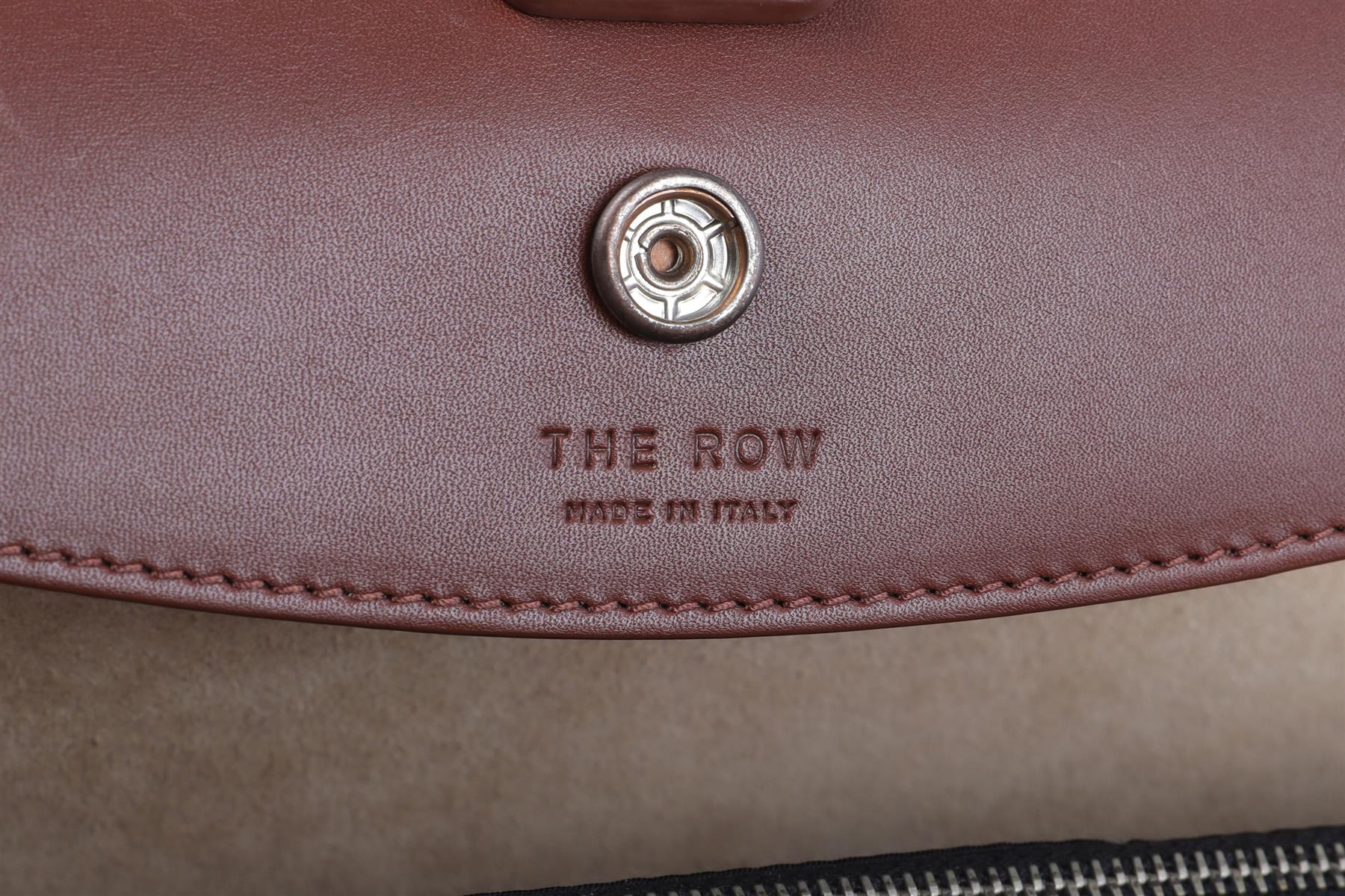 THE ROW BROWN MARKET LEATHER TOTE BAG