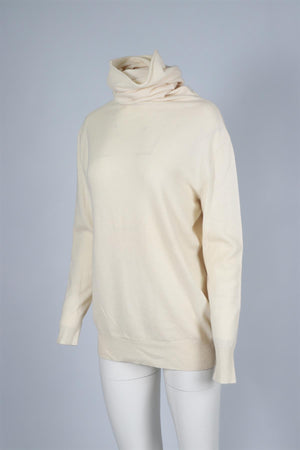 JOSEPH CREAM CASHMERE SWEATER MEDIUM