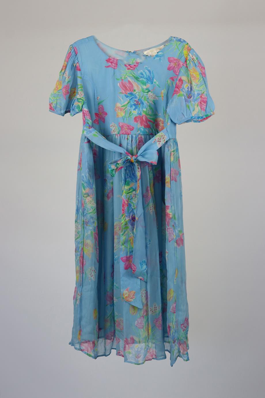 LOVESHACKFANCY KIDS GIRLS FLORAL CHIFFON DRESS 8-9 YEARS