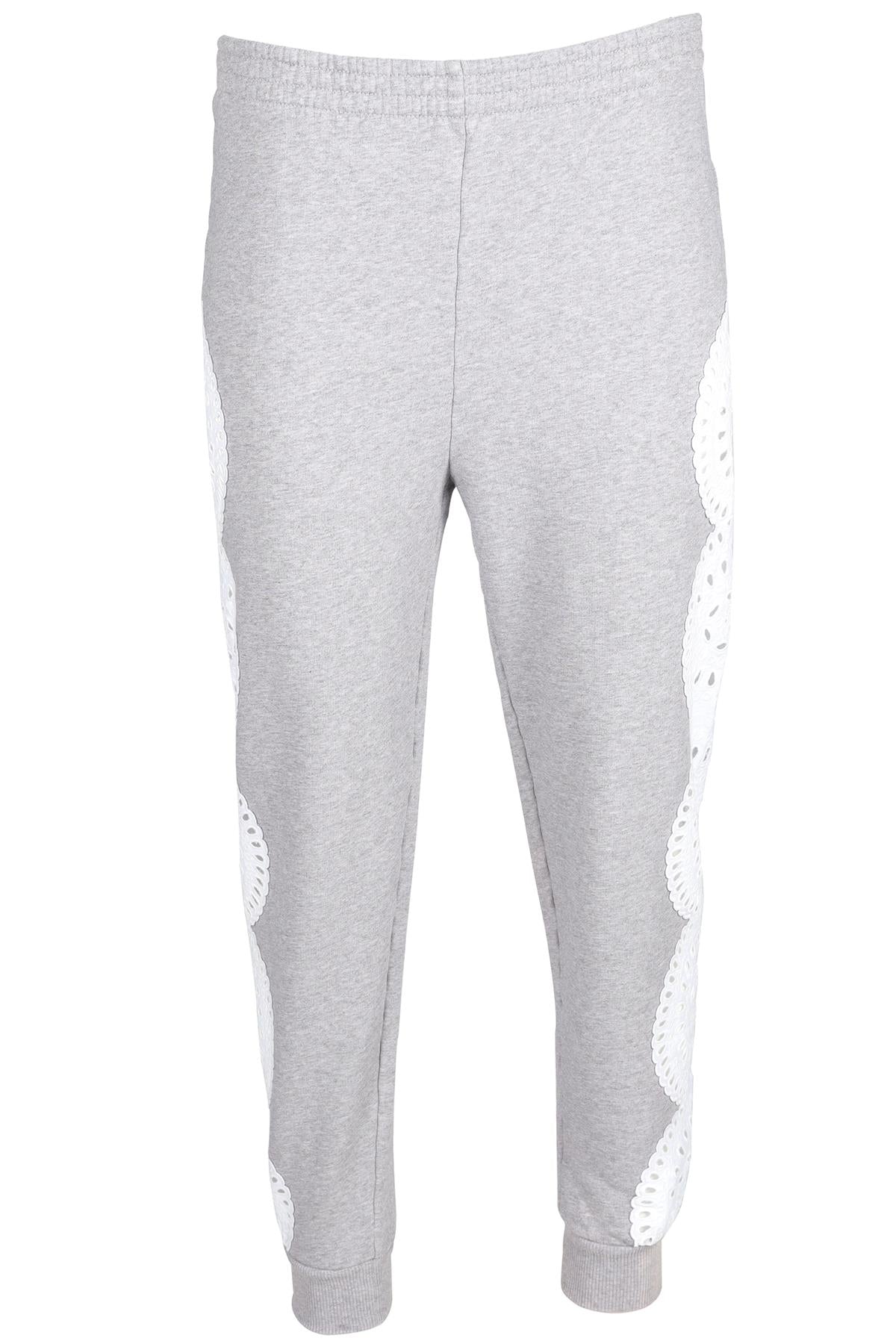 STELLA MCCARTNEY GREY COTTON TRACK PANTS IT 40 UK 8