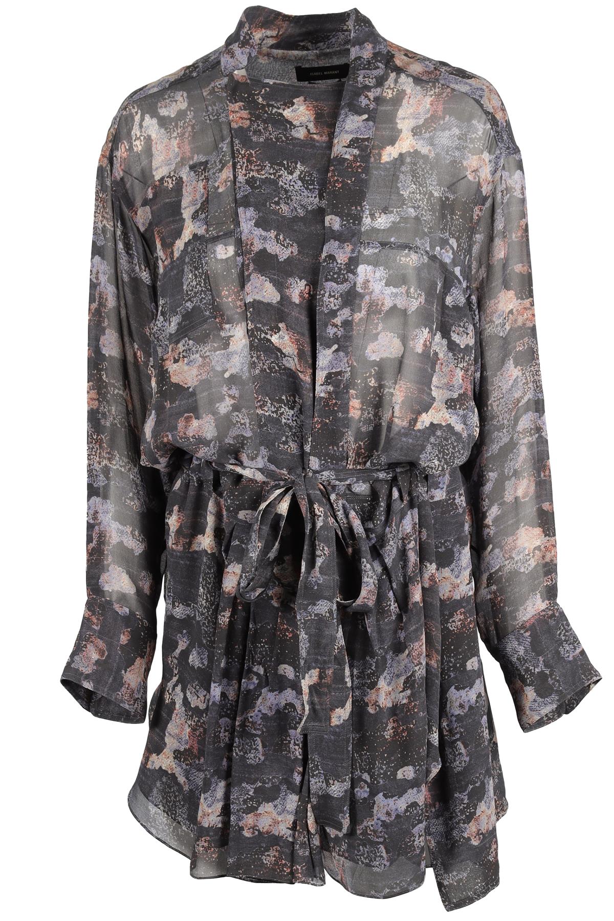 ISABEL MARANT GREY SILK MINI DRESS FR 36 UK 8