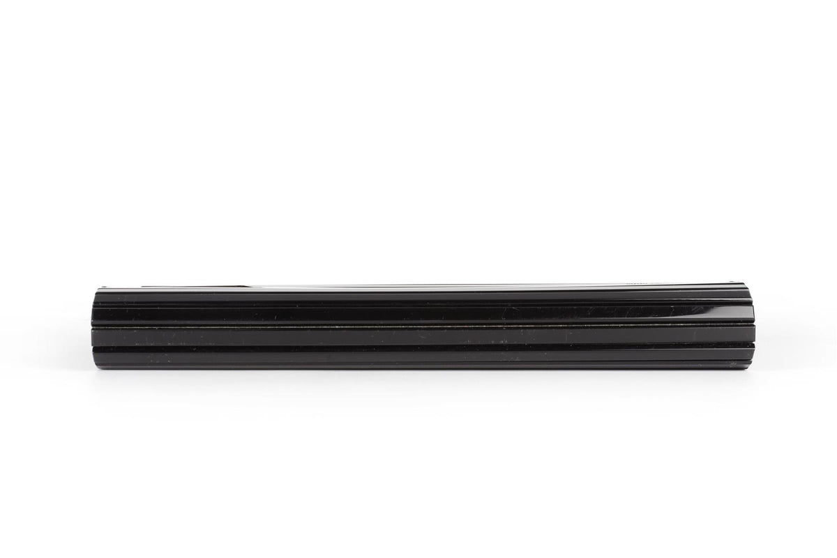 JIMMY CHOO BLACK CROC EFFECT LEATHER CLUTCH