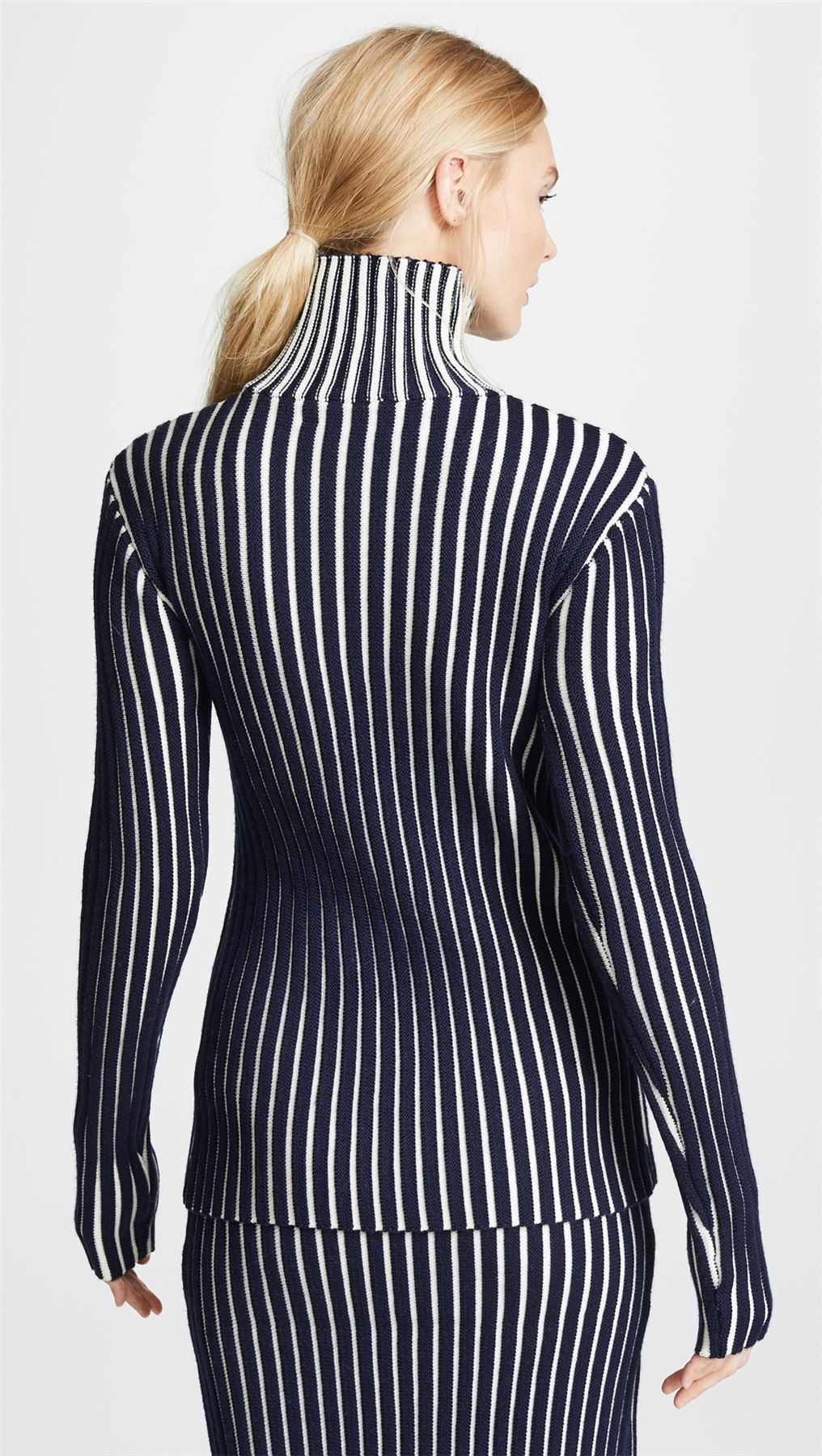 VICTORIA VICTORIA BECKHAM STRUCTURED TURTLENECK SWEATER UK 12