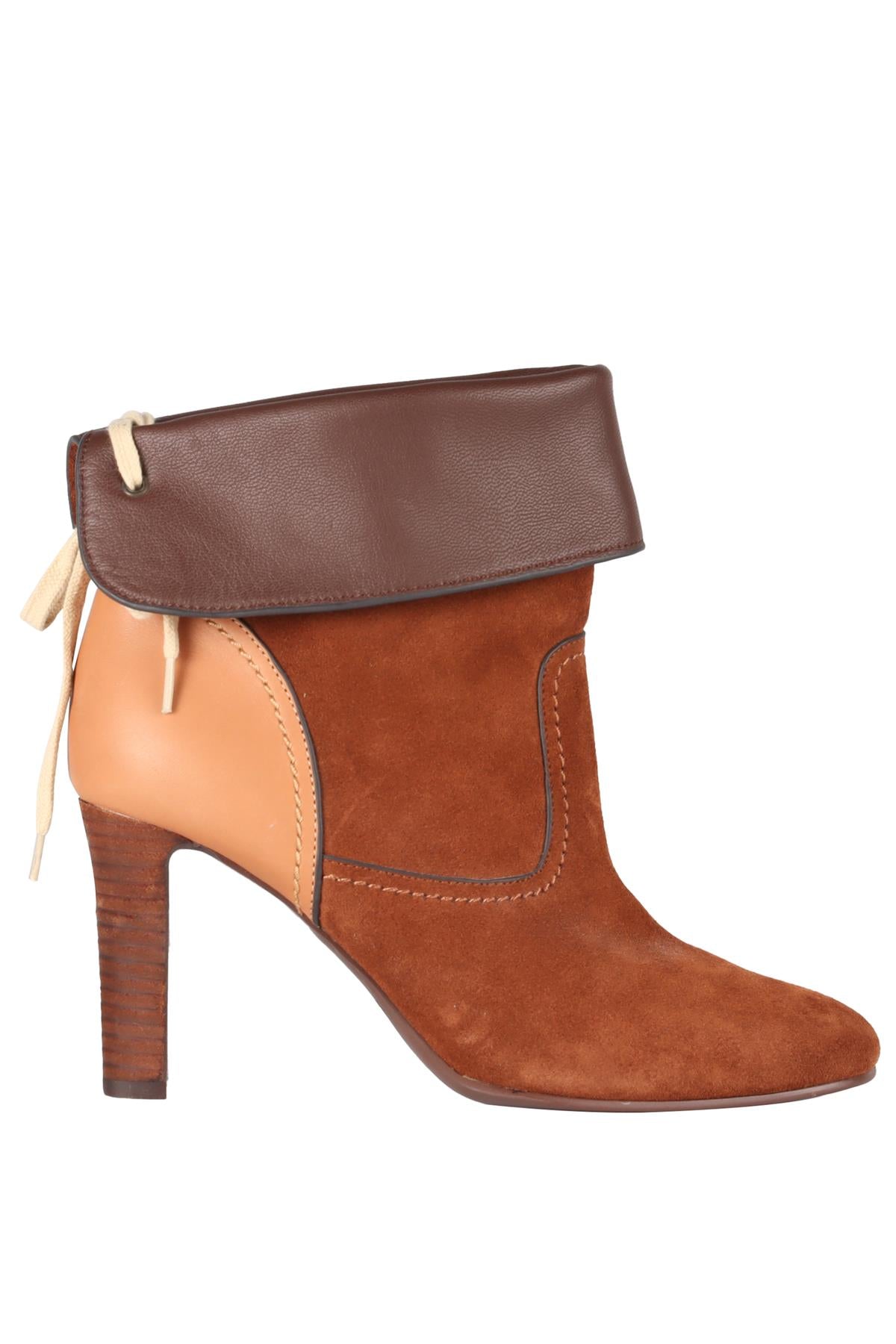 SEE BY CHLOÉ BROWN SUEDE ANKLE BOOTS EU 40 UK 7 US 10