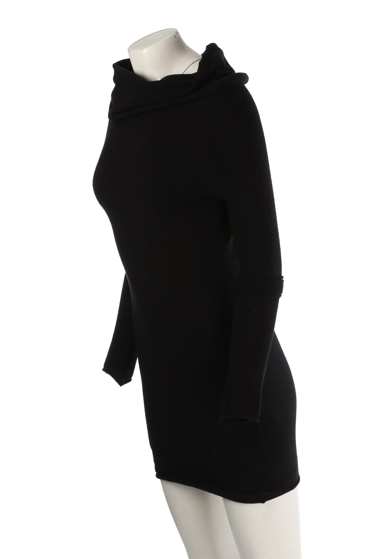 THE ATTICO BLACK KNIT MINI DRESS IT 40 UK 8