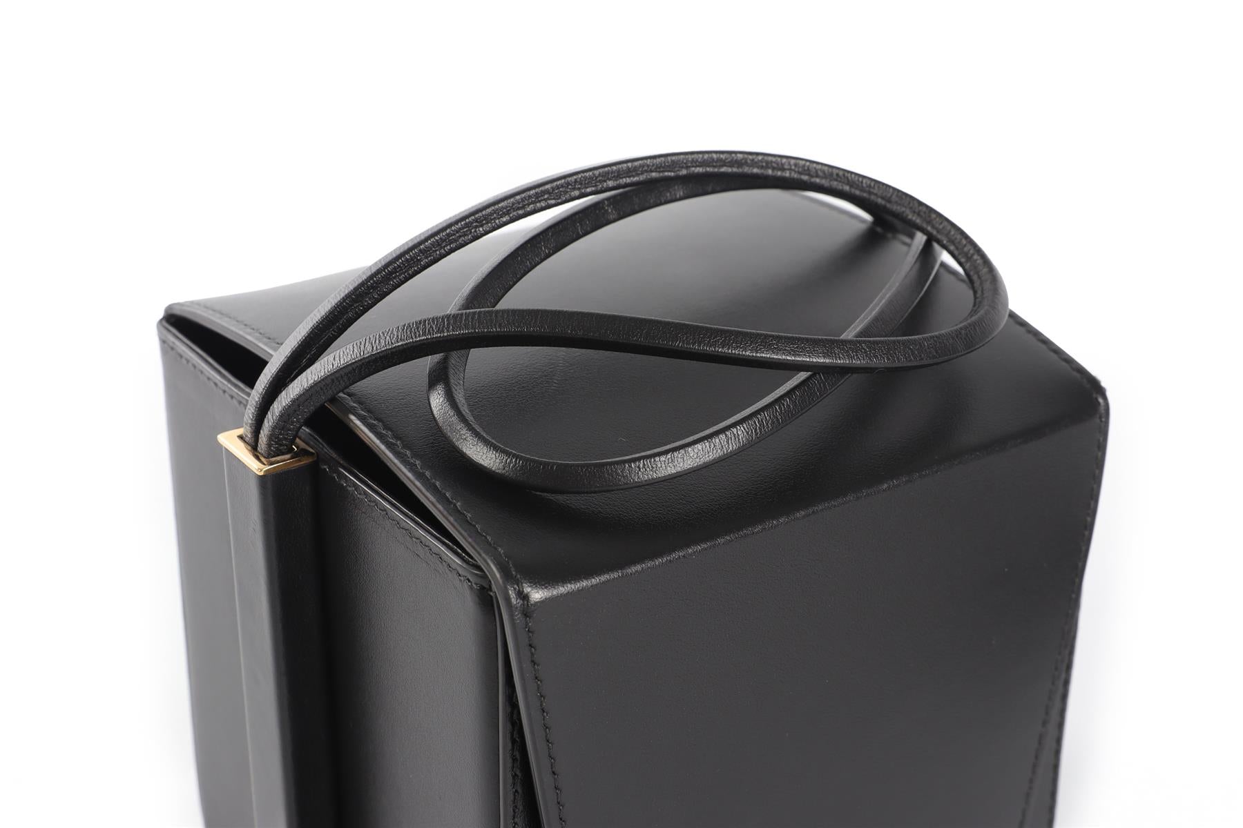 ROKSANDA BLACK BOX LEATHER CLUTCH
