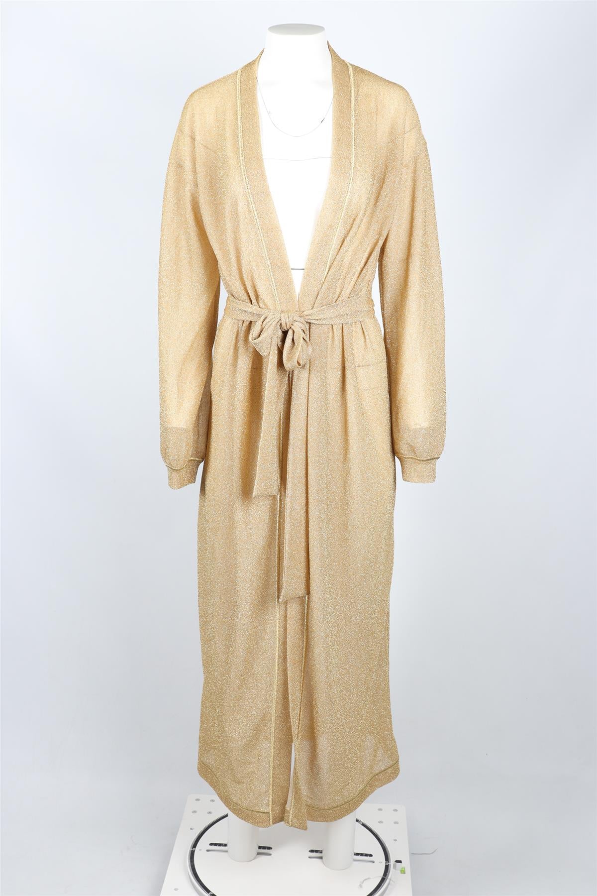 OSÉREE GOLD BELTED KNIT ROBE ONE SIZE