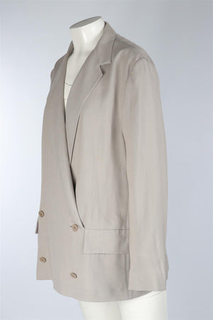BOTTEGA VENETA GREY SILK TOP IT 46 UK 14
